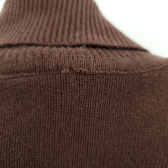 VTG Ton Reve 100% Cashmere Turtleneck Sweater L Brown - Picture 14 of 14
